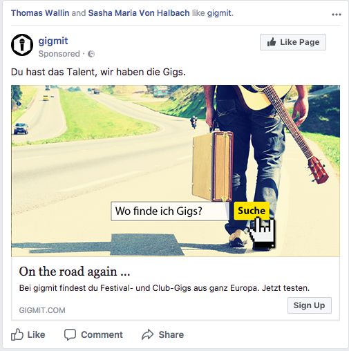 gigmit Facebook Ad