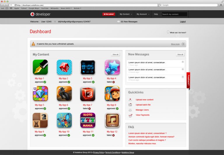 Vodafone DIP Dashboard